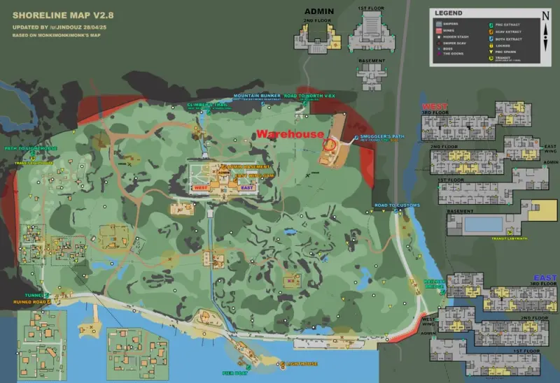 Shoreline農場の北側の建物